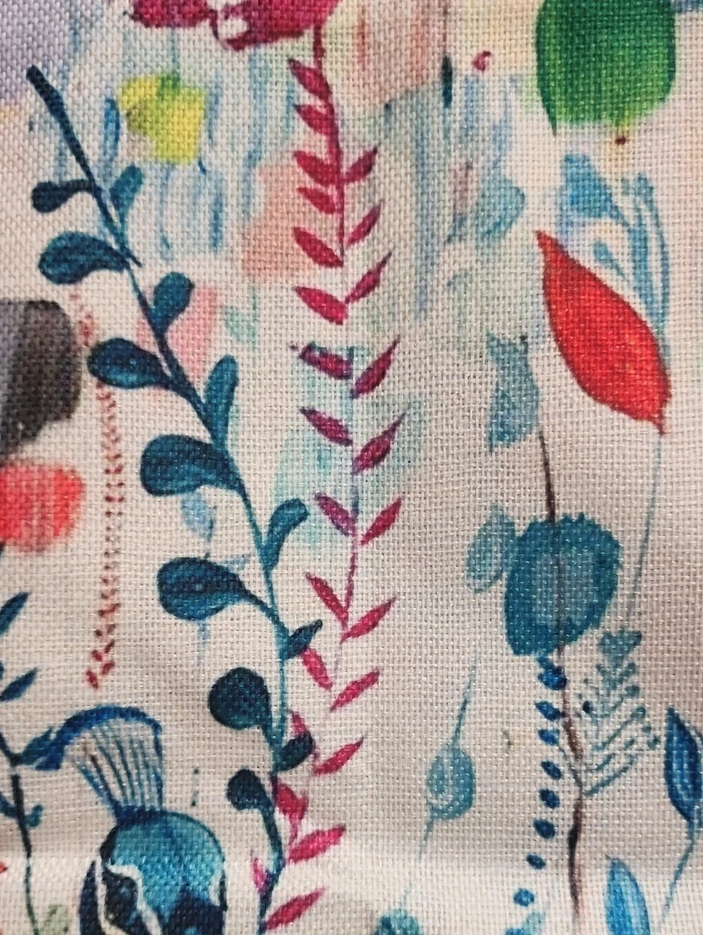 Colorful Peacock Canvas Throw Pillow Cover - Multicolor